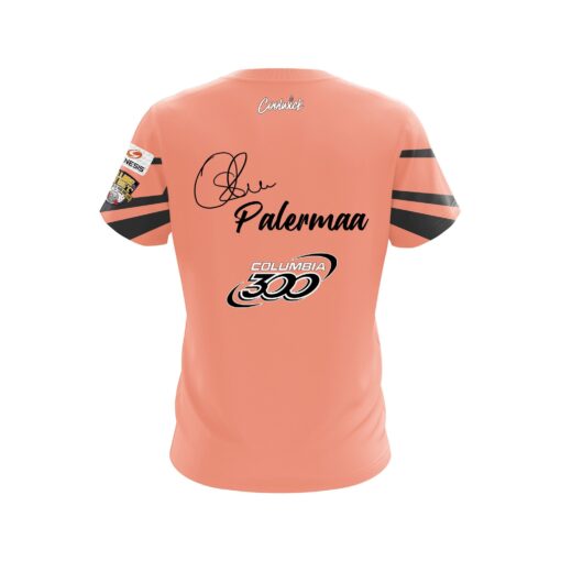 Columbia 300 Osku Palermaa Peach Suomi CoolWick Bowling Jersey - Image 2