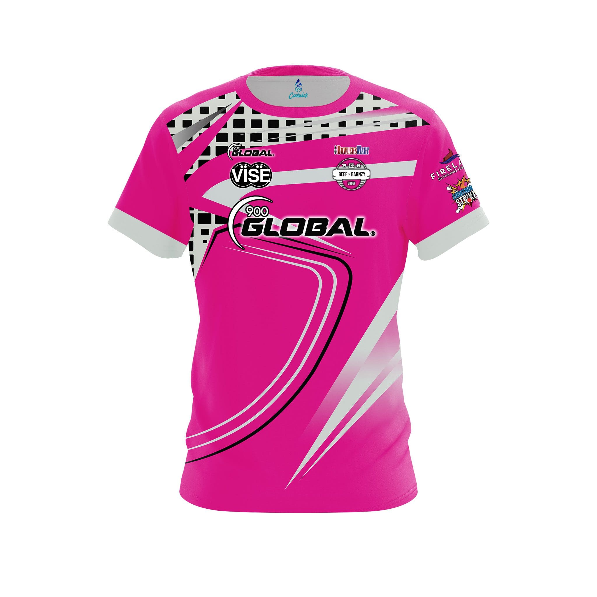 900 Global Chris Barnes Pink Slash CoolWick Bowling Jersey