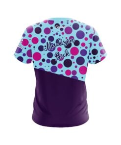 Alternative view of Brunswick Madison Beck Purple Split Dots CoolWick Bowling Jersey