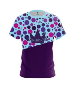 Brunswick Madison Beck Purple Split Dots CoolWick Bowling Jersey