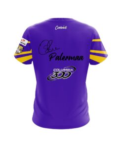 Alternative view of Columbia 300 Osku Palermaa Purple Gold Suomi CoolWick Bowling Jersey
