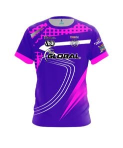 900 Global Chris Barnes Purple Pink Slash CoolWick Bowling Jersey