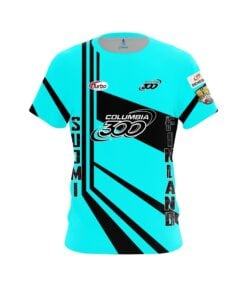 Columbia 300 Osku Palermaa Teal Black Suomi CoolWick Bowling Jersey