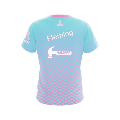 Hammer Tinickia Fleming Cotton Candy CoolWick Bowling Jersey - Image 2