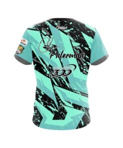 Alternative view of Columbia 300 Osku Palermaa Turquoise Grunge CoolWick Bowling Jersey