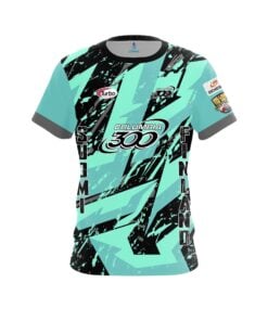Columbia 300 Osku Palermaa Turquoise Grunge CoolWick Bowling Jersey