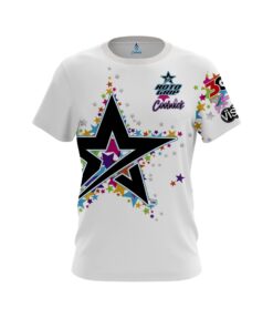 Stefanie Johnson White Starburst CoolWick Bowling Jersey