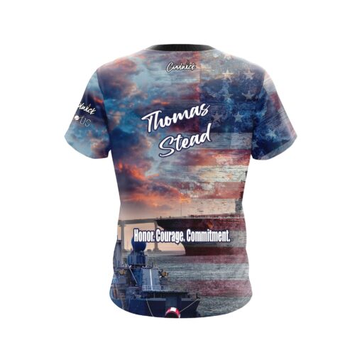 Thomas Stead Always Courageous 2.0 CoolWick Bowling Jersey - Image 2