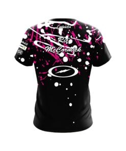 Alternative view of Storm Ric McCormick Black Pink Splatter CoolWick Bowling Jersey