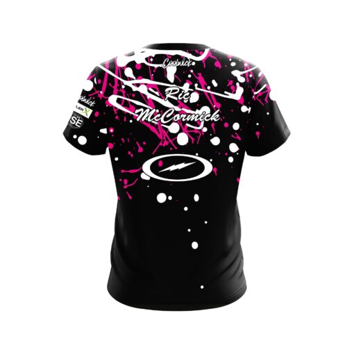Storm Ric McCormick Black Pink Splatter CoolWick Bowling Jersey - Image 2