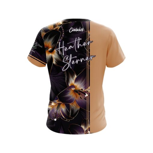 Hammer Heather D'Errico Gold Tan Lillies CoolWick Bowling Jersey - Image 2