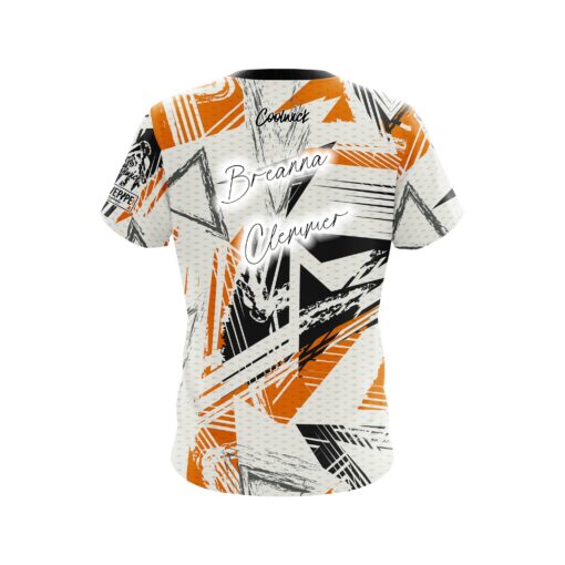 Brunswick Breanna Clemmer Orange Athletic CoolWick Bowling Jersey - Image 2