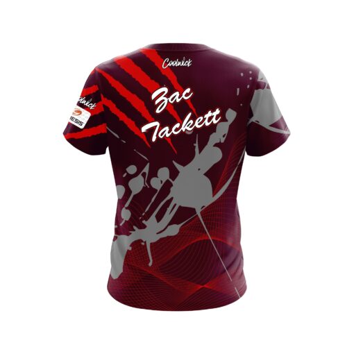 Motiv Zac Tackett Red Sonic Claw CoolWick Bowling Jersey - Image 2