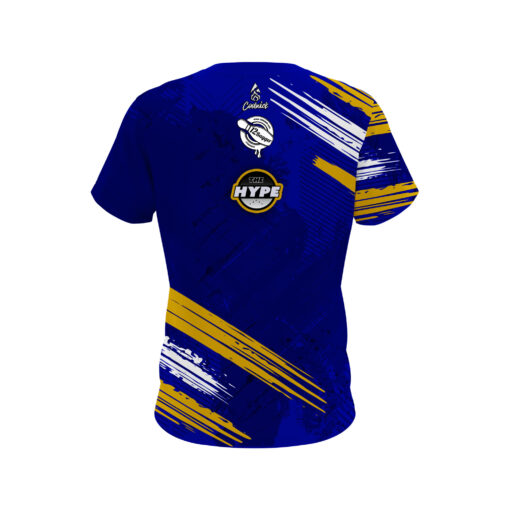 The Hype The Plug Blue Yellow CoolWick Bowling Jersey - Image 2