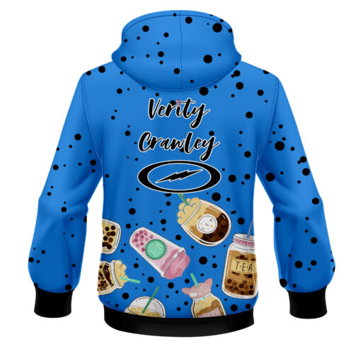 Storm Limited Edition Verity Crawley Electric Blue Boba CoolWick Bowling Hoodie - Image 2