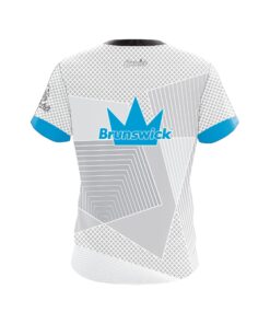 Alternative view of Brunswick Fuze Silver Sky Blue CoolWick Bowling Jersey