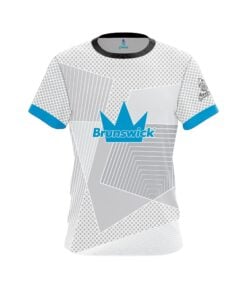 Brunswick Fuze Silver Sky Blue CoolWick Bowling Jersey