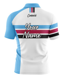 Alternative view of CoolWick Elite Expo White Cyan Sash Zip Jersey