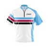 CoolWick Elite Expo White Cyan Sash Zip Jersey