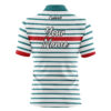 CoolWick Elite Red Stripe Aqua White Sash Zip Jersey - Image 2
