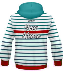 Alternative view of CoolWick Elite Red Stripe Aqua White Hoodie
