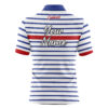 CoolWick Elite Red Stripe Navy White Sash Zip Jersey - Image 2