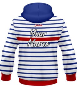 Alternative view of CoolWick Elite Red Stripe Navy White Hoodie