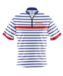 CoolWick Elite Red Stripe Navy White Sash Zip Jersey