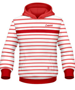 CoolWick Elite Red Stripe Pink White Hoodie