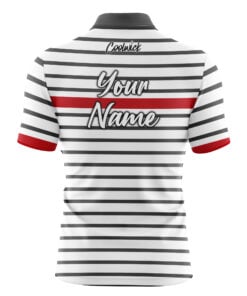 Alternative view of CoolWick Elite Red Stripe White Sash Zip Jersey