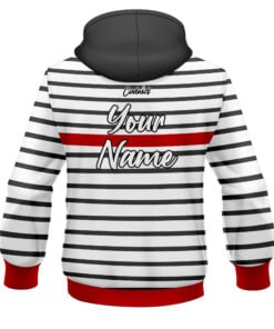 Alternative view of CoolWick Elite Red Stripe White Hoodie