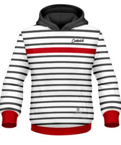 CoolWick Elite Red Stripe White Hoodie