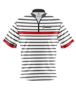 CoolWick Elite Red Stripe White Sash Zip Jersey