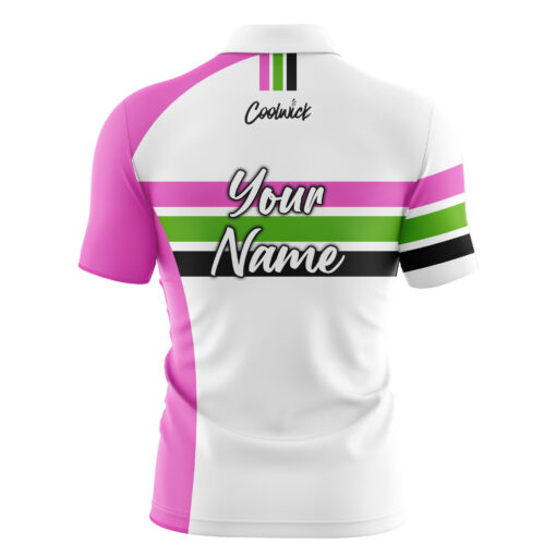 CoolWick Elite Expo White Pink Sash Zip Jersey - Image 2