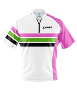 CoolWick Elite Expo White Pink Sash Zip Jersey