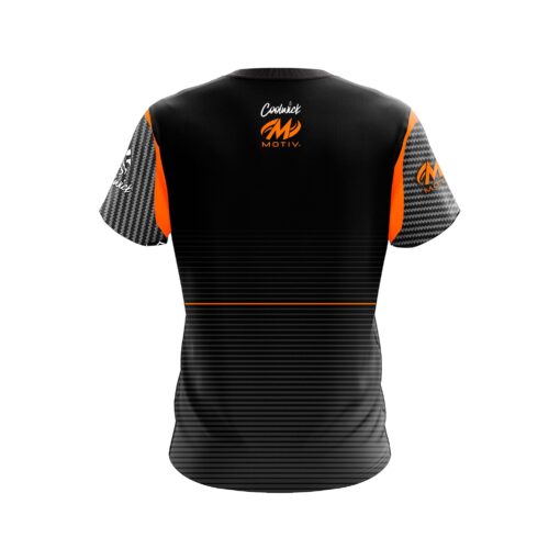 Motiv Impact Orange Carbon CoolWick Bowling Jersey - Image 2