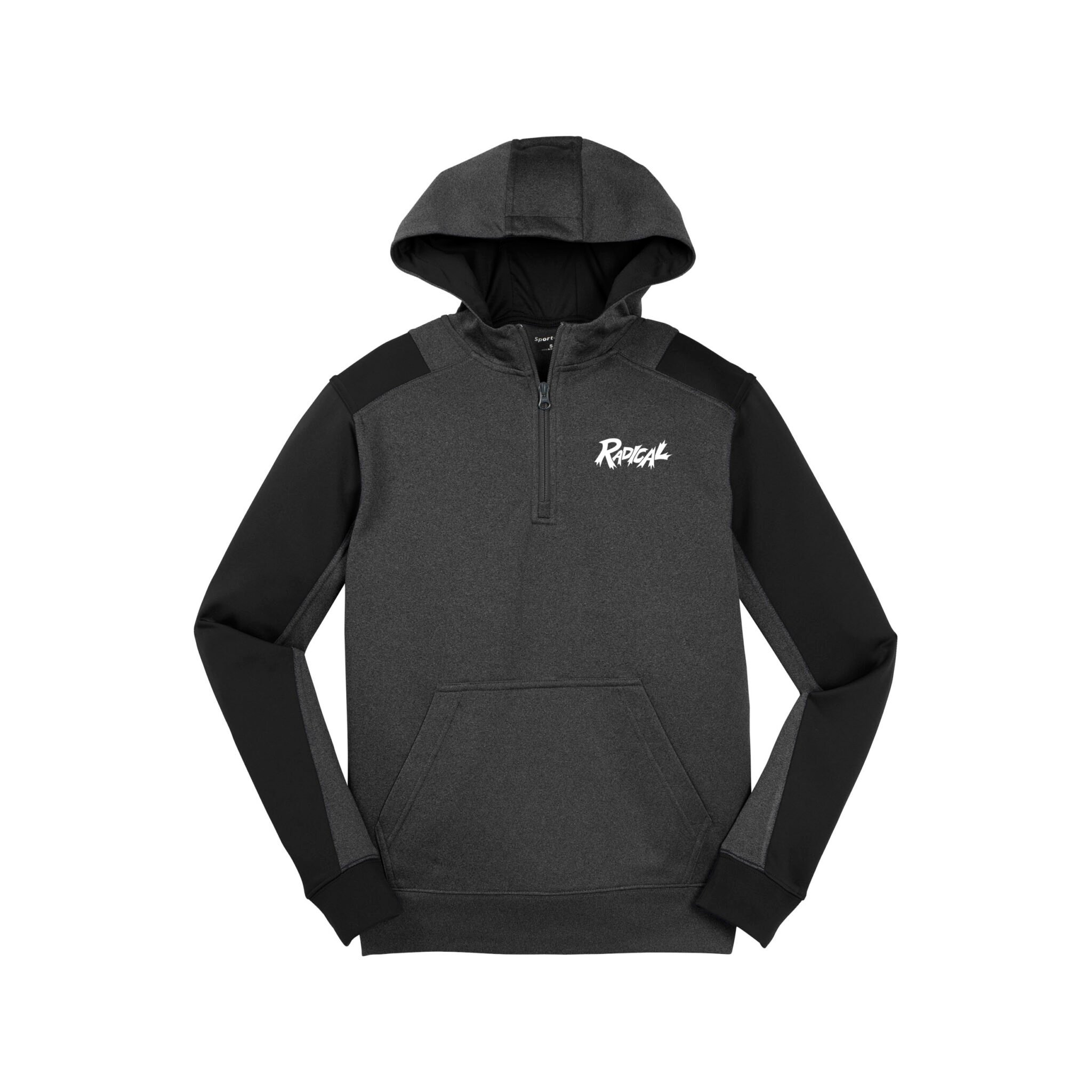 Radical Men's Tech Fleece Colorblock 1/4-Zip Hooded Sweatshirt