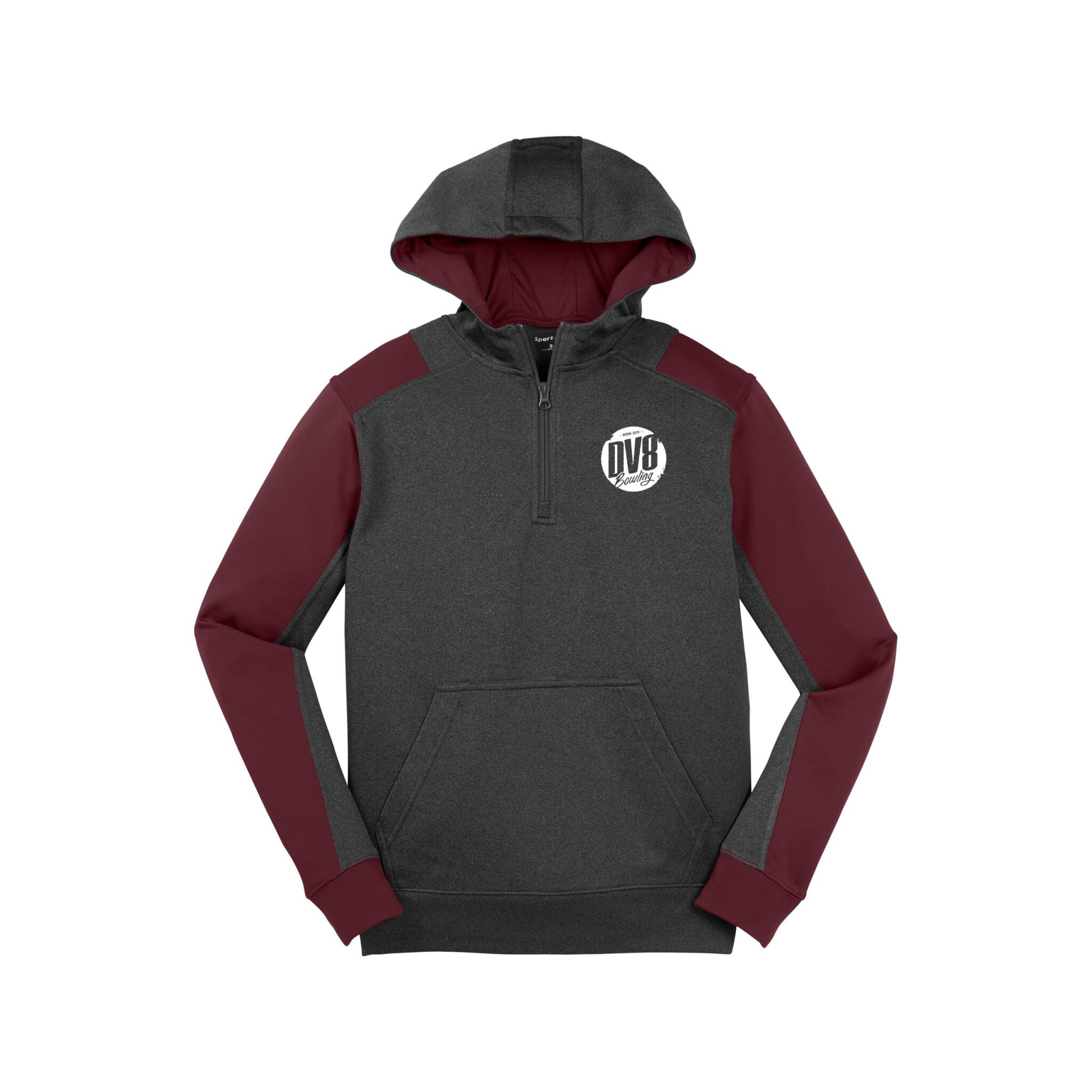 DV8 Men's Tech Fleece Colorblock 1/4-Zip Hooded Sweatshirt