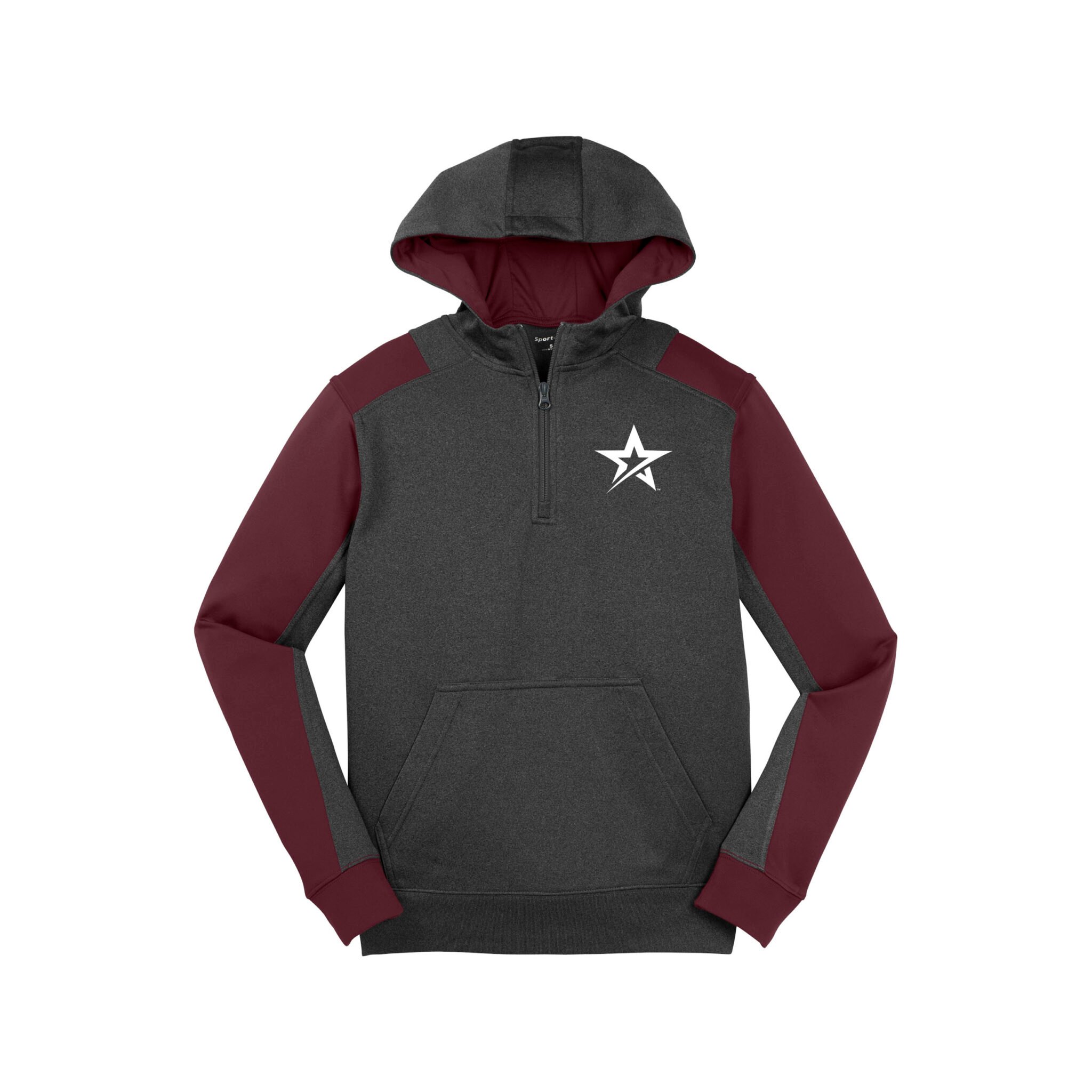 Roto Grip Men's Tech Fleece Colorblock 1/4-Zip Hooded Sweatshirt