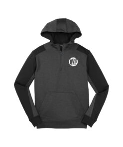 DV8 Men's Tech Fleece Colorblock 1/4-Zip CoolWick Hooded Sweatshirt
