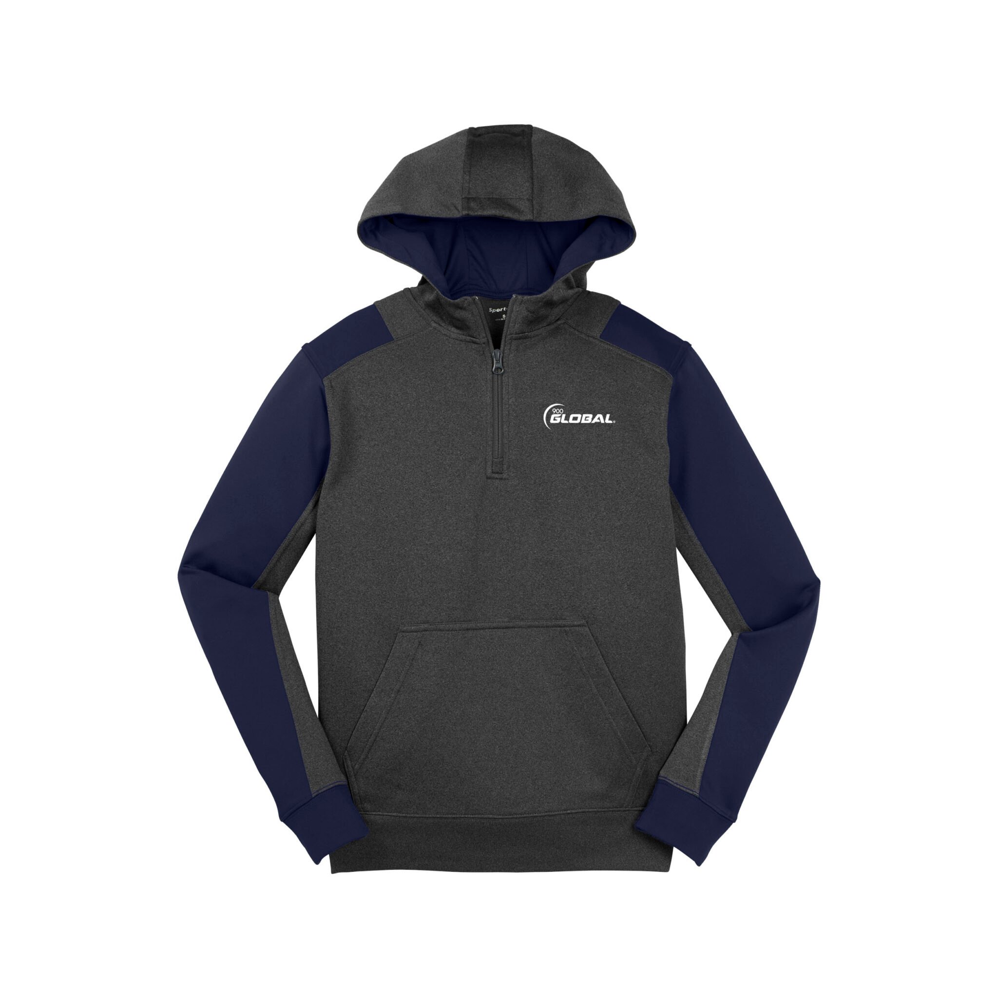 900 Global Men's Tech Fleece Colorblock 1/4-Zip Hooded Sweatshirt