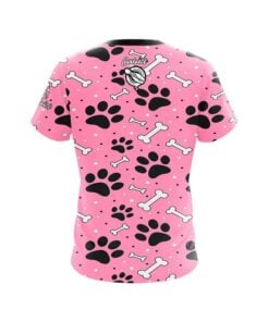 Alternative view of 12Bagger Pink Paws and Bones CoolWick Bowling Jersey
