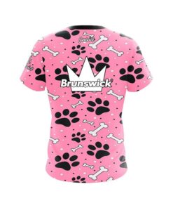 Alternative view of Brunswick Pink Paws and Bones CoolWick Bowling Jersey