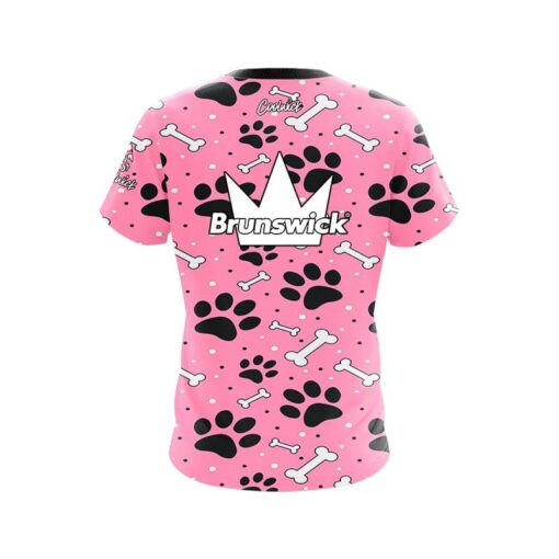Brunswick Pink Paws and Bones CoolWick Bowling Jersey - Image 2