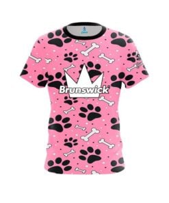 Brunswick Pink Paws and Bones CoolWick Bowling Jersey