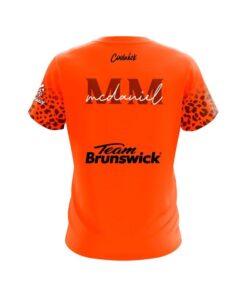 Alternative view of Brunswick Melanie McDaniel Burnt Orange Leopard CoolWick Bowling Jersey