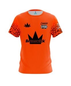 Brunswick Melanie McDaniel Burnt Orange Leopard CoolWick Bowling Jersey