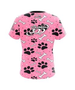 Alternative view of Columbia 300 Pink Paws and Bones CoolWick Bowling Jersey