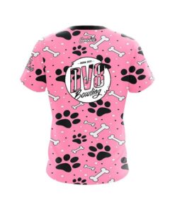 Alternative view of DV8 Pink Paws and Bones CoolWick Bowling Jersey
