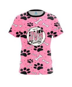 DV8 Pink Paws and Bones CoolWick Bowling Jersey